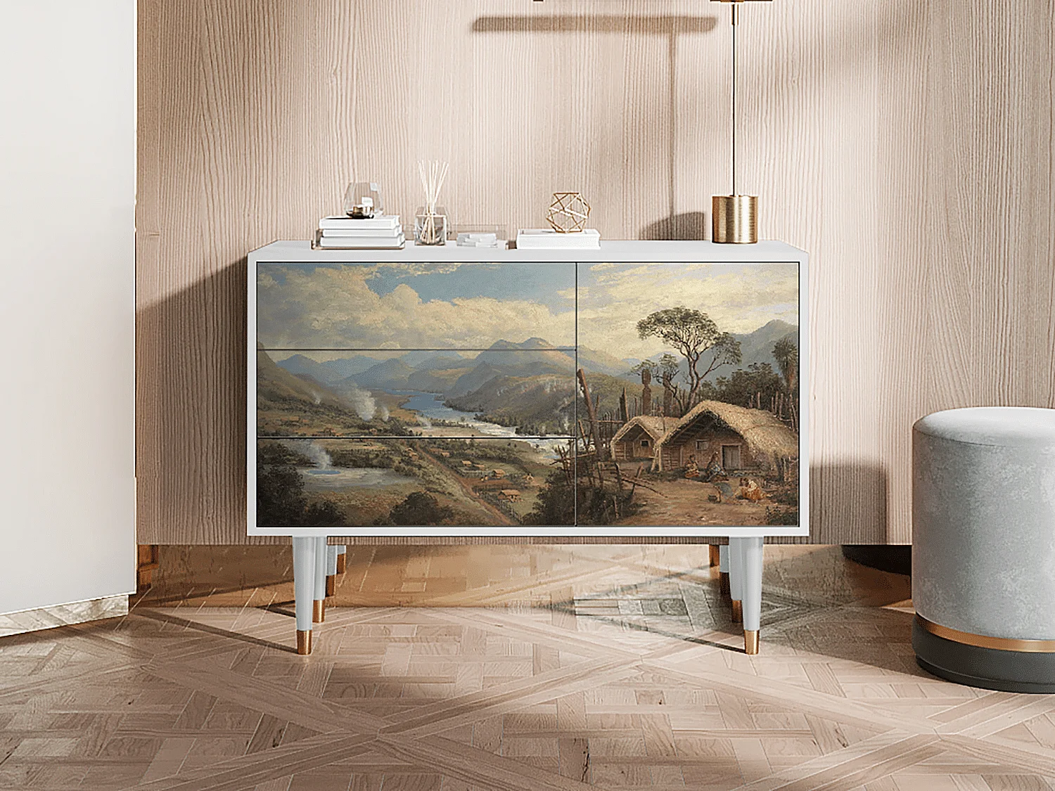 Credenza - 115х84х41 cm - S3 - View Across the Plains , Bianco