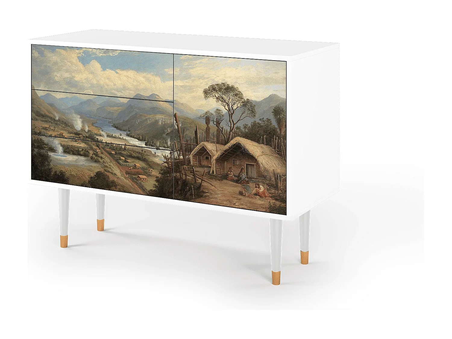 Credenza - 115х84х41 cm - S3 - View Across the Plains , Bianco