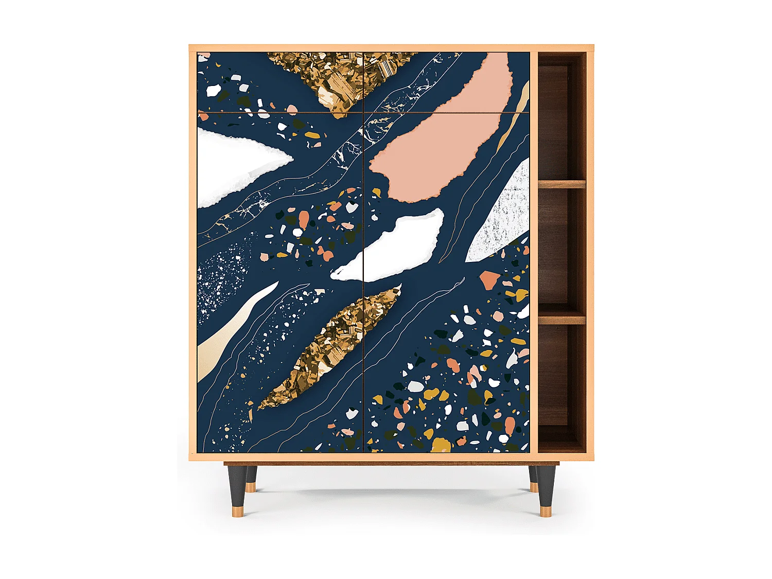 Buffet - 96х110х41 cm - BS6 - Nude Iceberg, Noyer