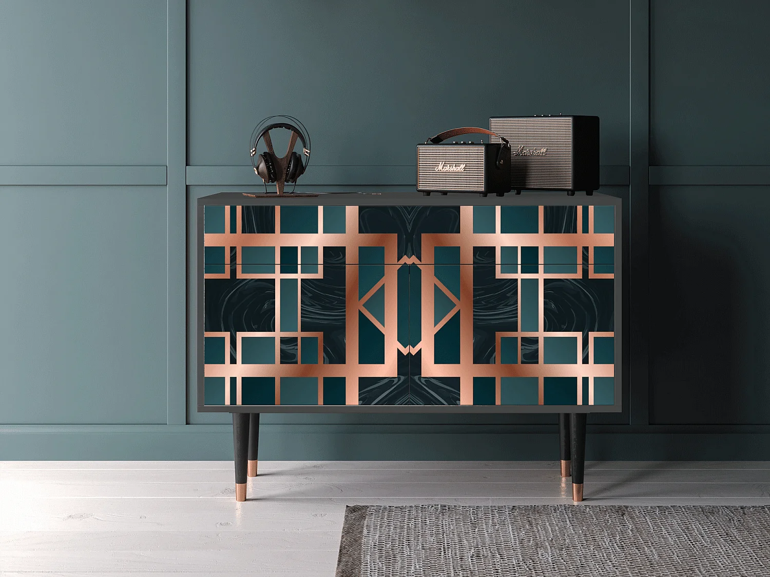 Buffet - 115x85x48 cm - BS4 - Emerald Metro, Anthracite