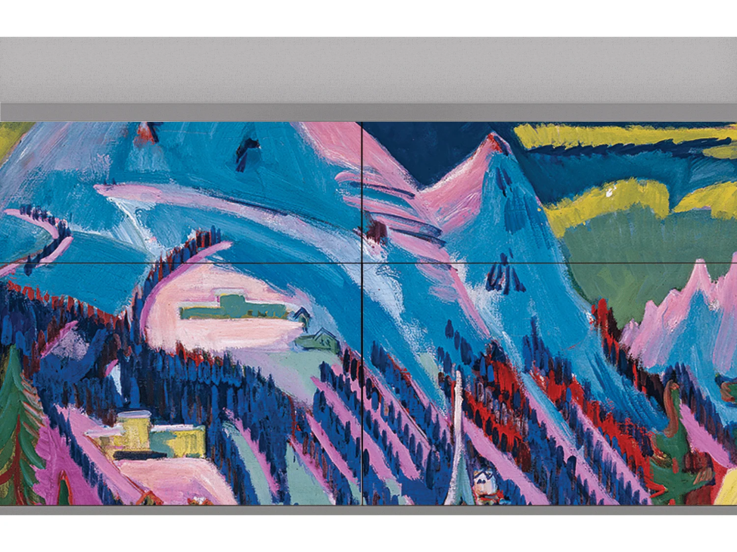 Aparador - 115x85x48 cm - BS4 - Davos Winter, Cinza