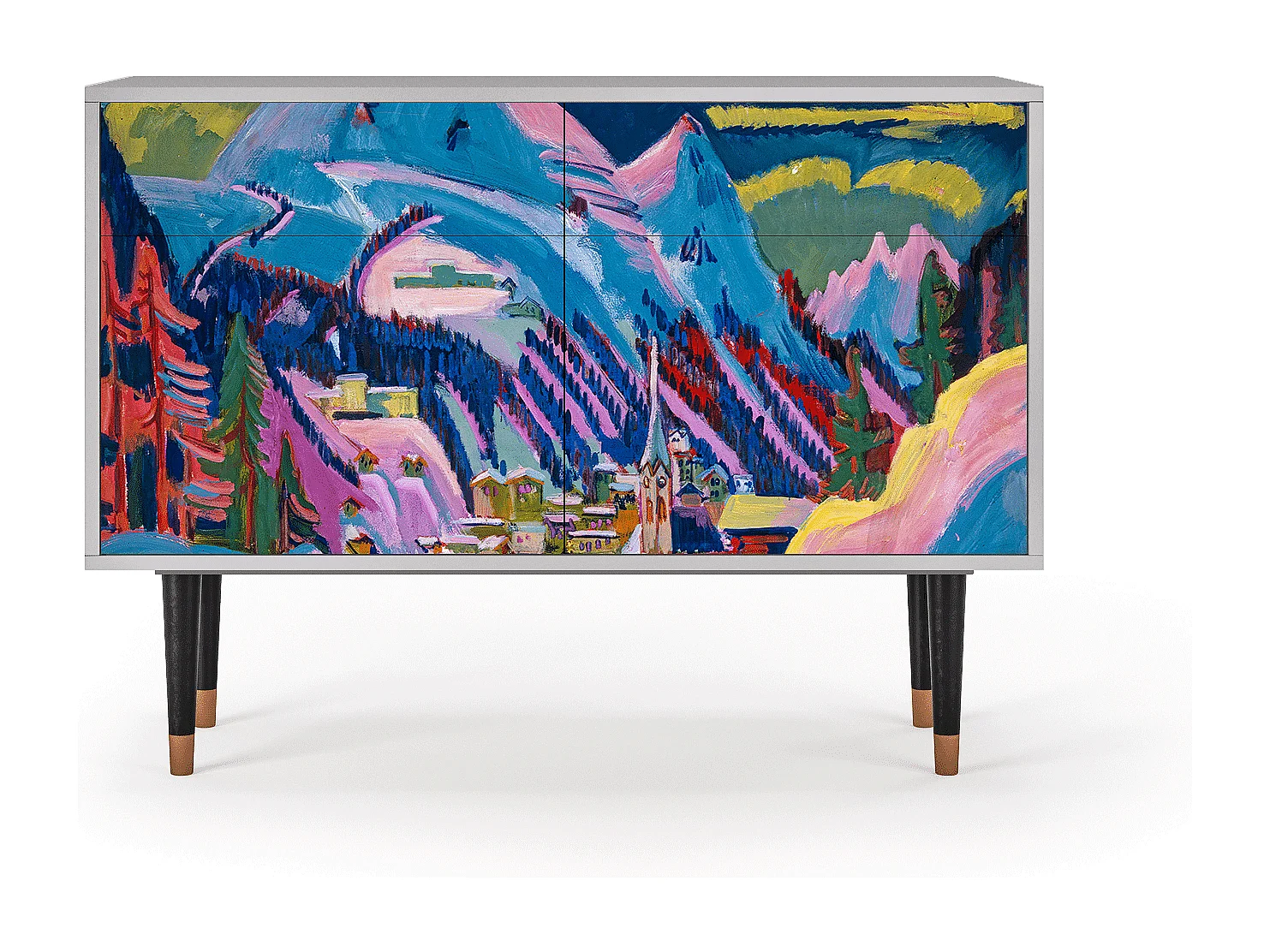 Aparador - 115x85x48 cm - BS4 - Davos Winter, Gris