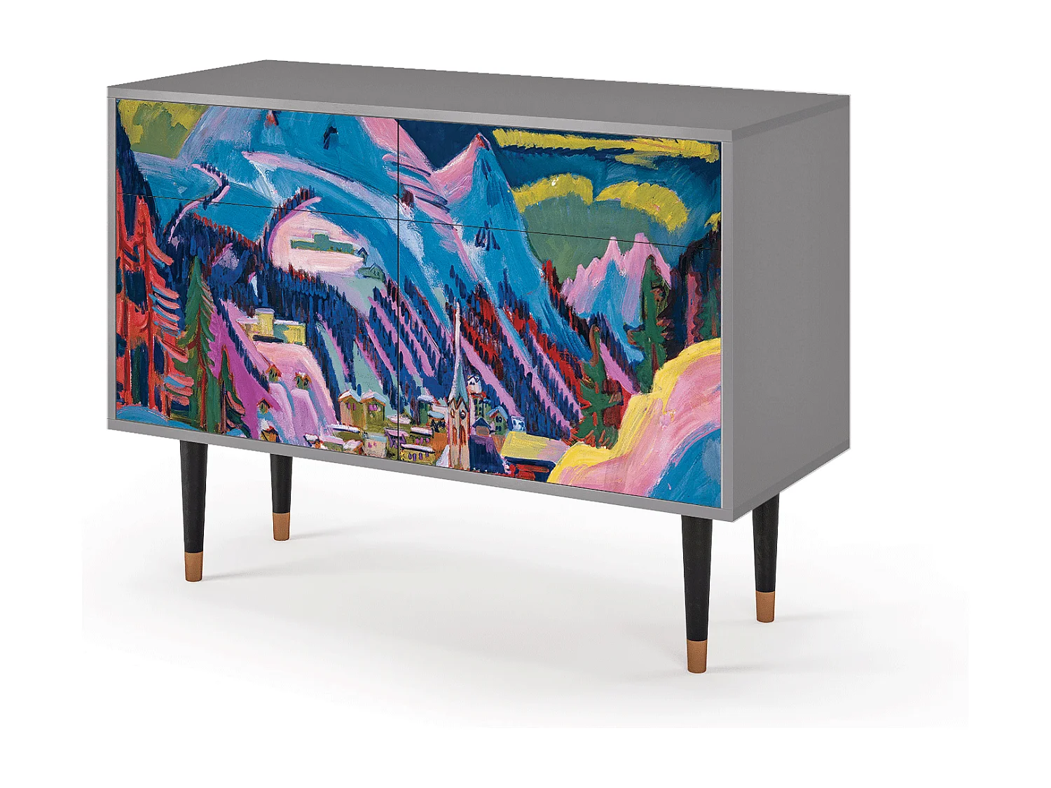 Buffet - 115x85x48 cm - BS4 - Davos Winter, Gris