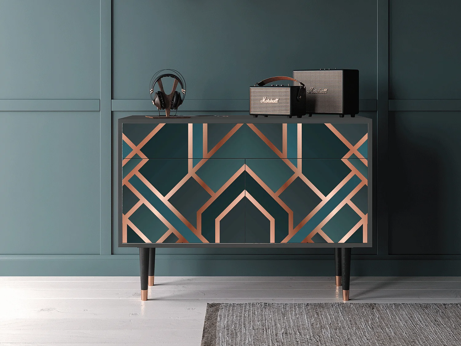 Sideboard - 115x85x48 cm - BS4 - Bronze Crossroad, Anthrazit