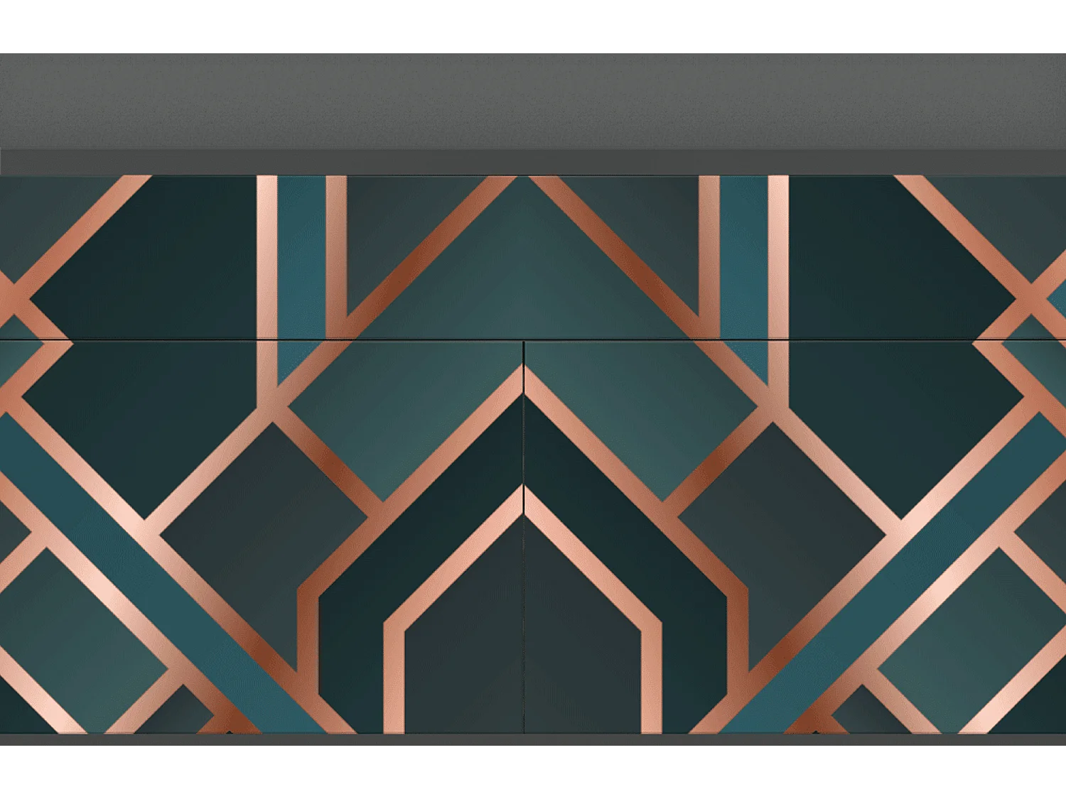 Kredens - 115x85x48 cm - BS4 - Bronze Crossroad, Antracyt