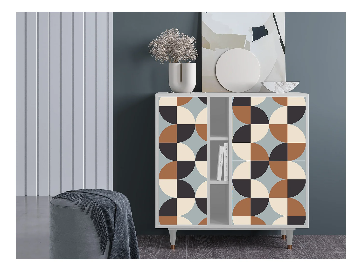 Sideboard - 94х96х41 cm - BS5 - Brown Sensation, Weiß