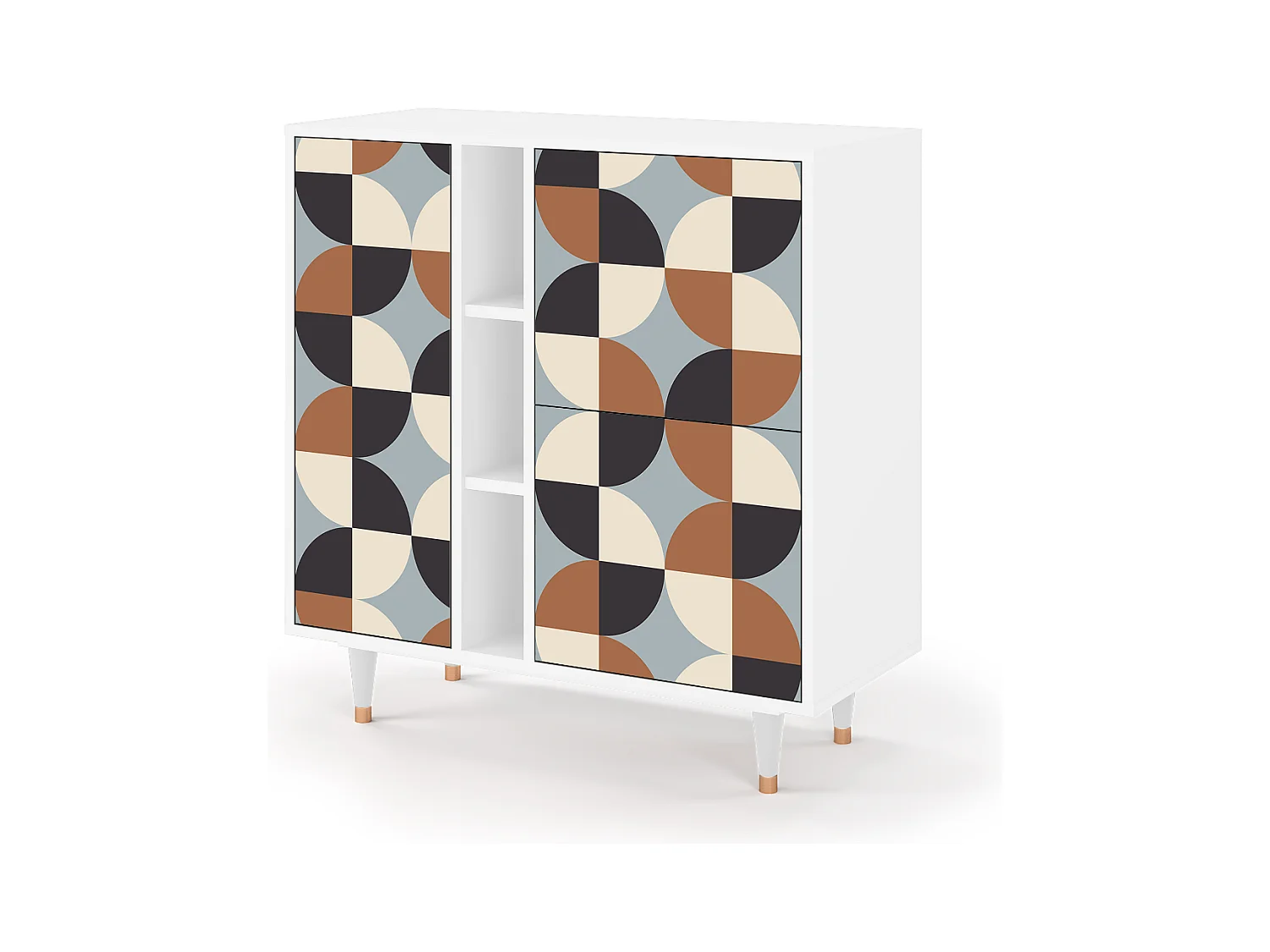 Sideboard - 94х96х41 cm - BS5 - Brown Sensation, Weiß