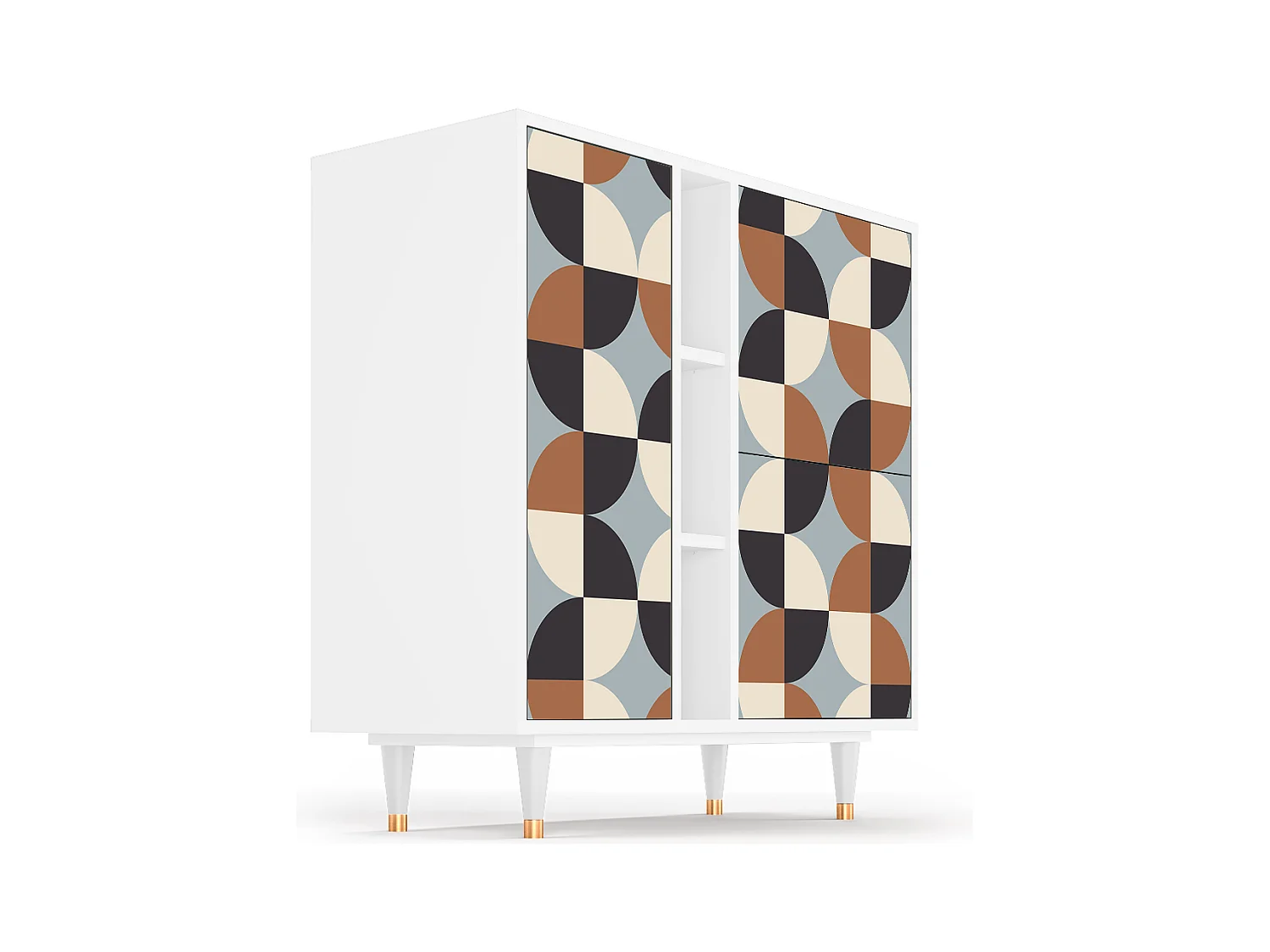 Sideboard - 94х96х41 cm - BS5 - Brown Sensation, Weiß