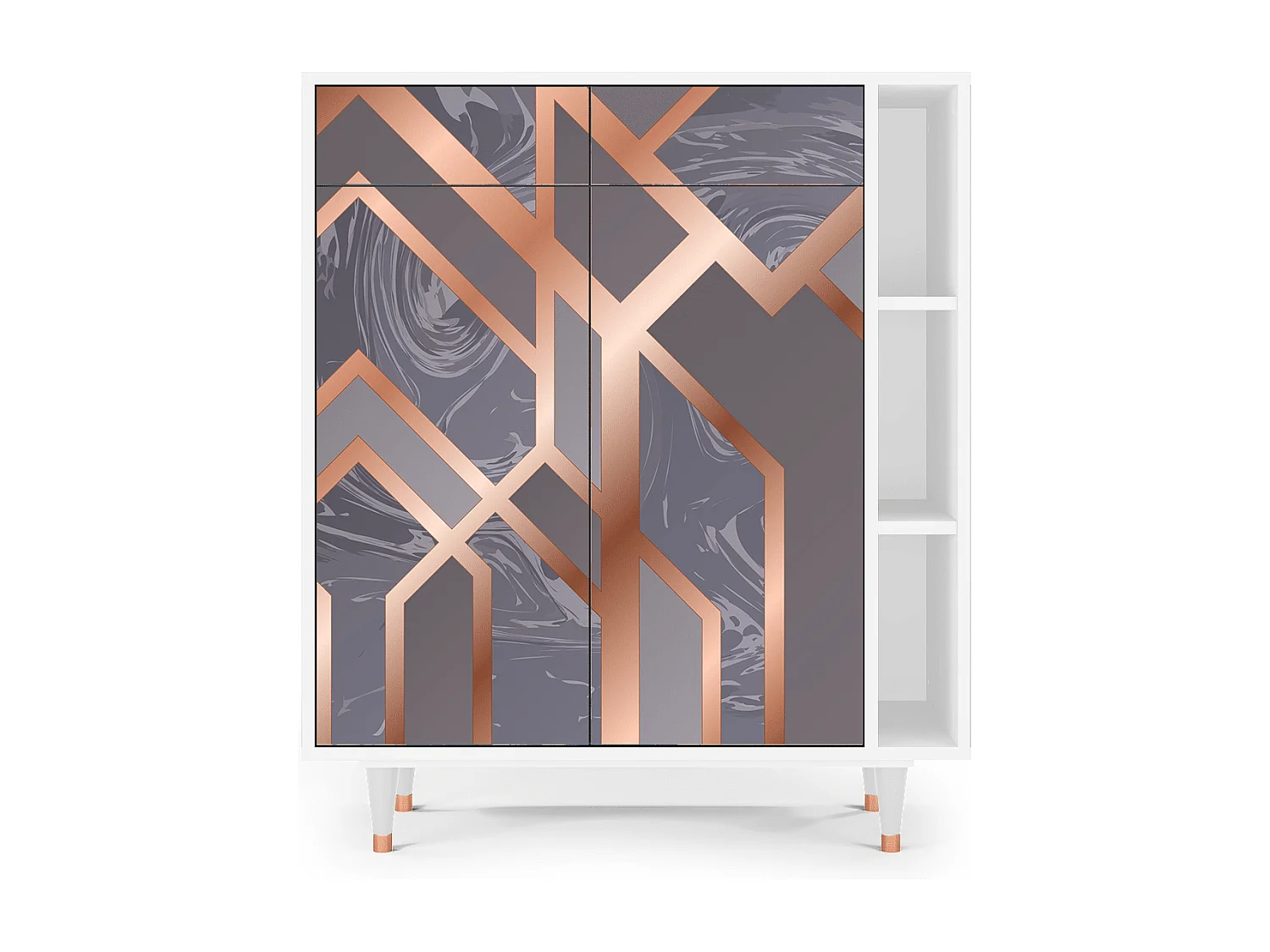 Credenza - 96х110х41 cm - BS6 - Taupe Anatomy, Bianco