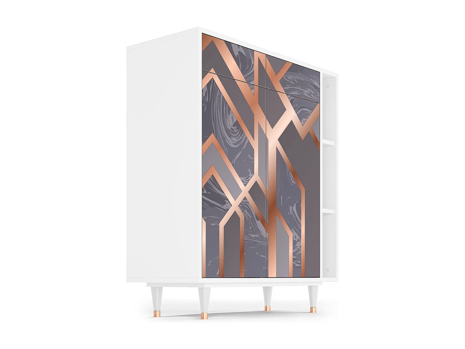 Credenza - 96х110х41 cm - BS6 - Taupe Anatomy, Bianco