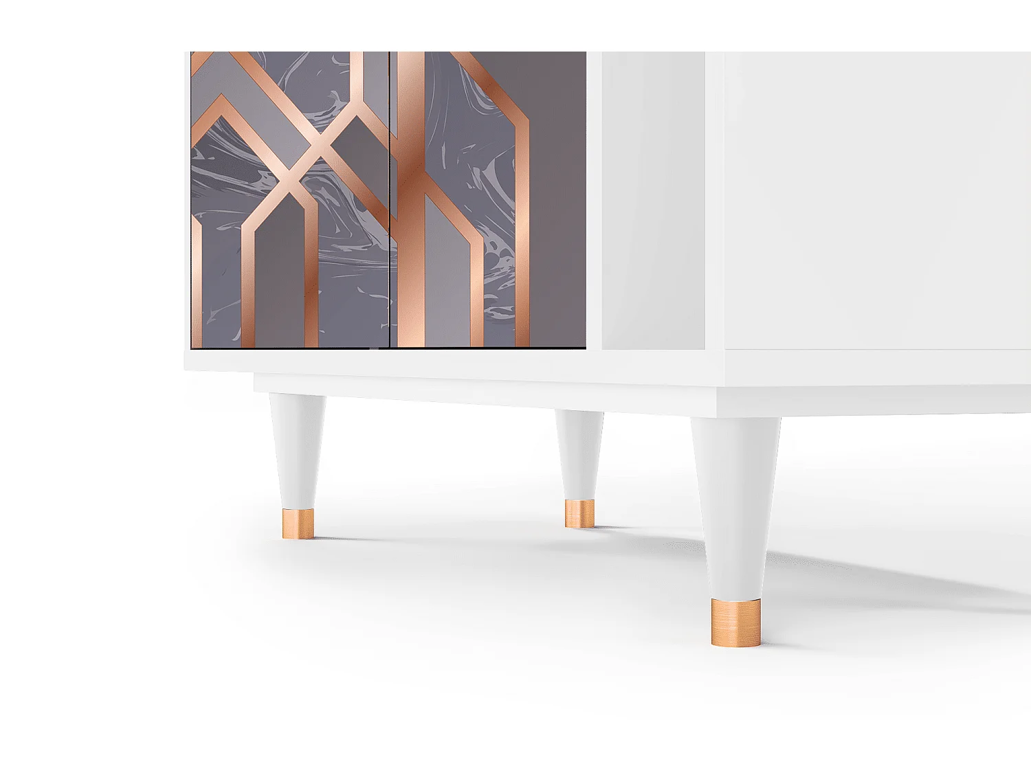 Credenza - 96х110х41 cm - BS6 - Taupe Anatomy, Bianco