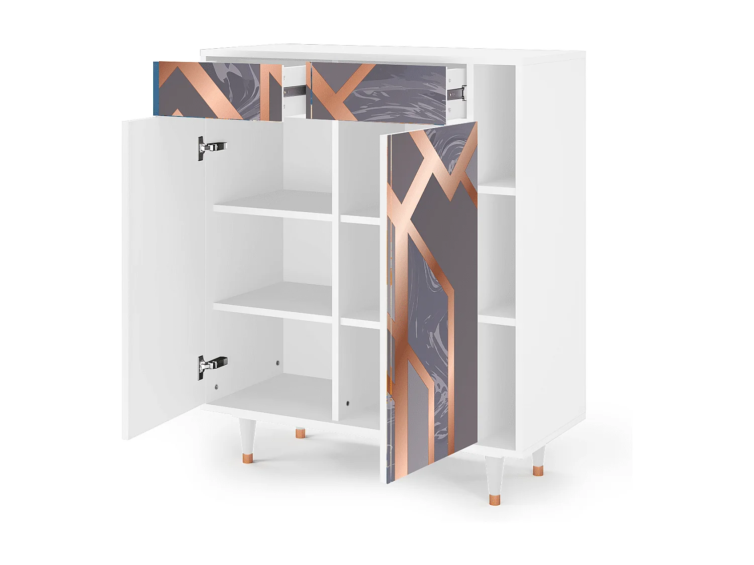 Credenza - 96х110х41 cm - BS6 - Taupe Anatomy, Bianco