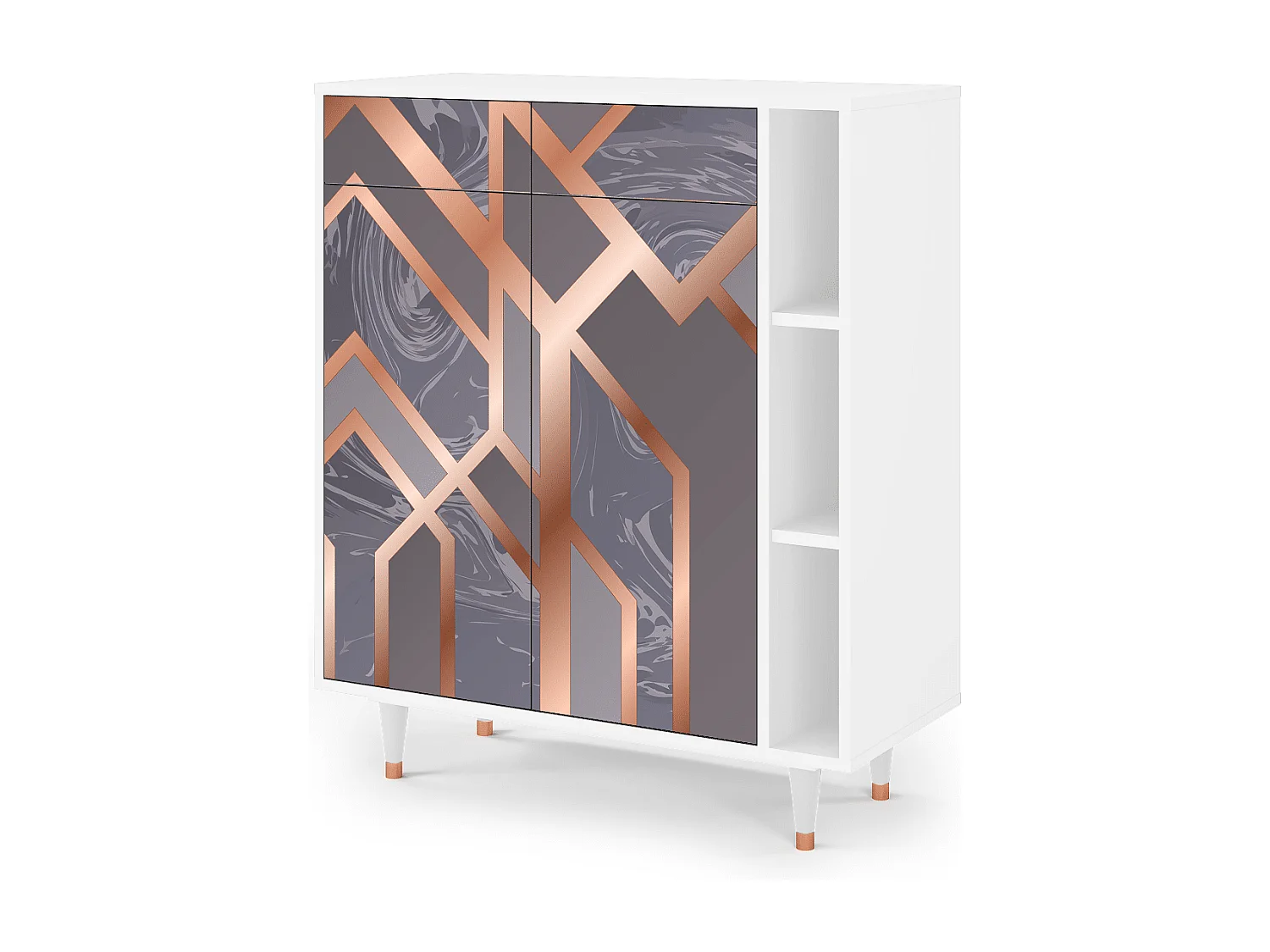 Buffet - 96х110х41 cm - BS6 - Taupe Anatomy, Blanc