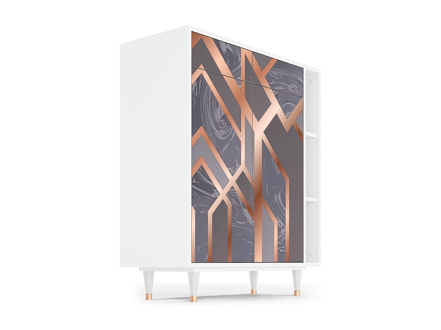 Buffet - 96х110х41 cm - BS6 - Taupe Anatomy, Blanc