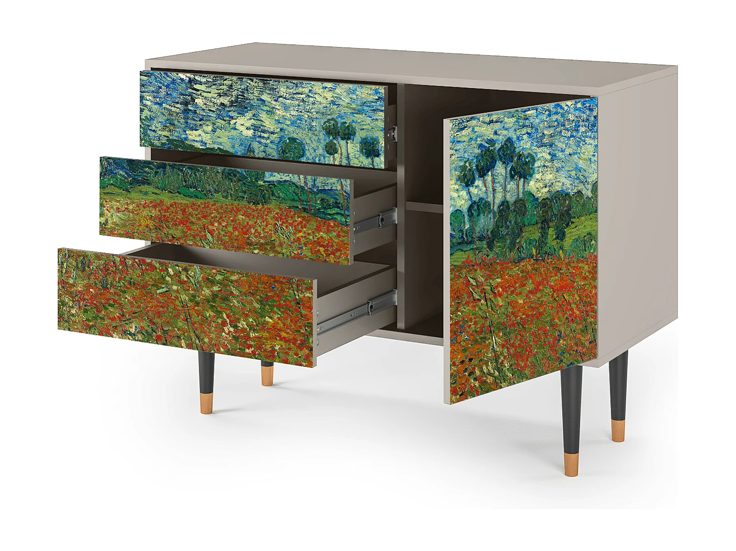 Buffet - 115х84х41 cm - S3 - Poppy field by van Gogh, Sable