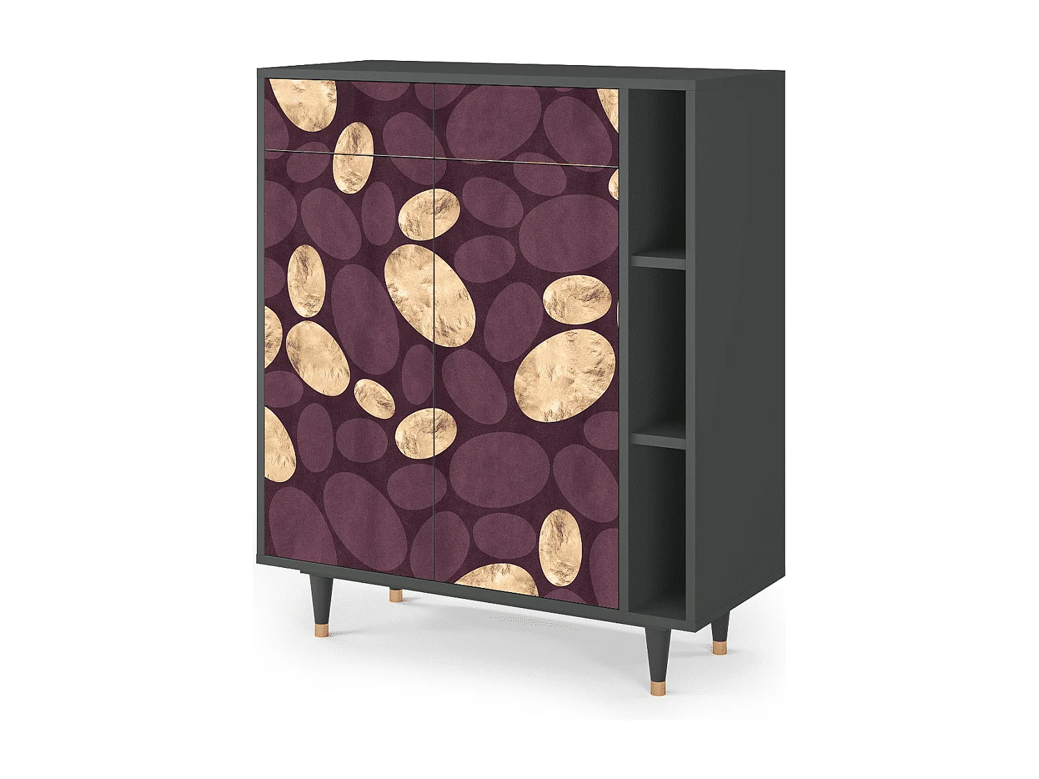 Kredens - 96х110х41 cm - BS6 - Fine Wine, Antracyt