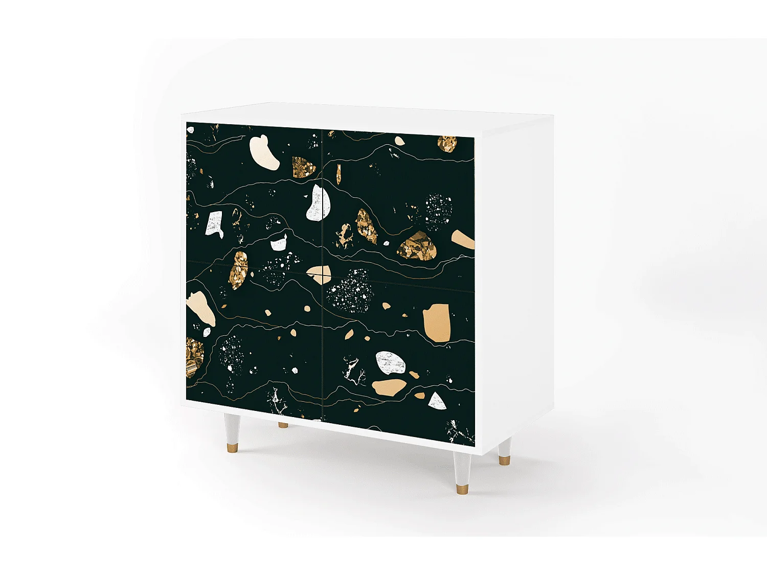 Buffet - 94x96x48 cm - BS3 - Space Rocks, Blanc