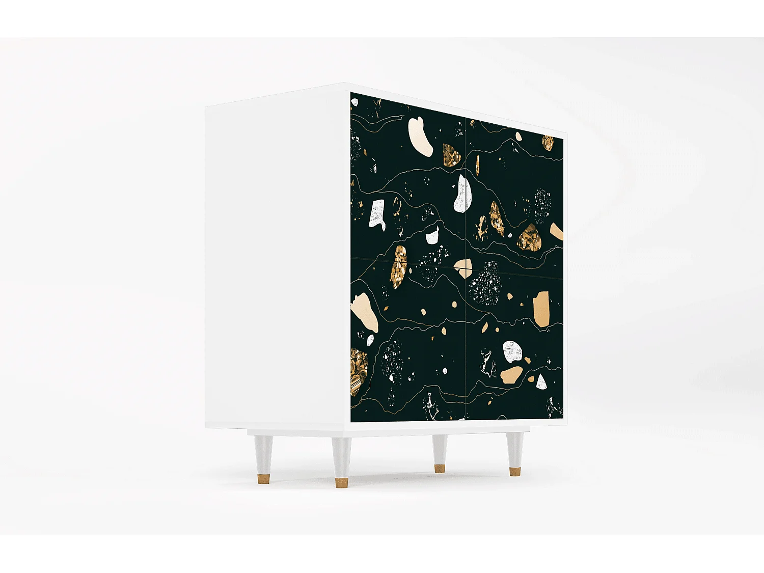 Buffet - 94x96x48 cm - BS3 - Space Rocks, Blanc
