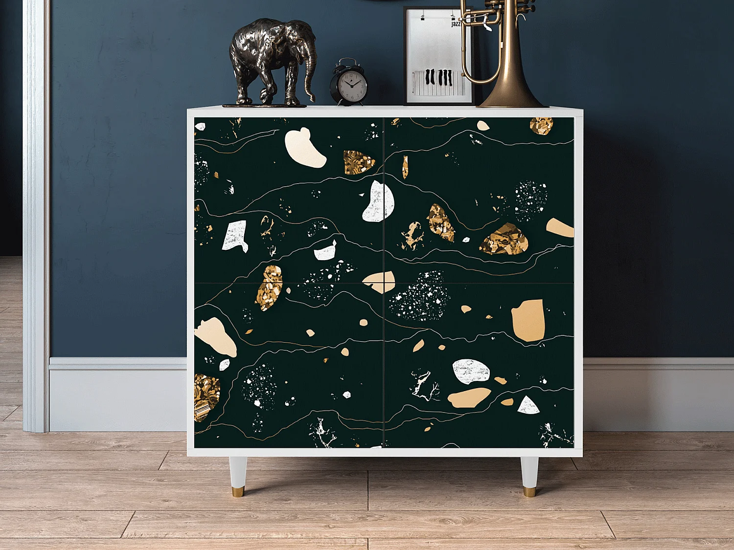 Sideboard - 94x96x48 cm - BS3 - Space Rocks, Weiß