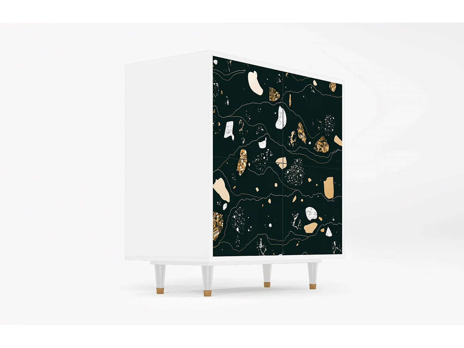 Sideboard - 94x96x48 cm - BS3 - Space Rocks, Weiß