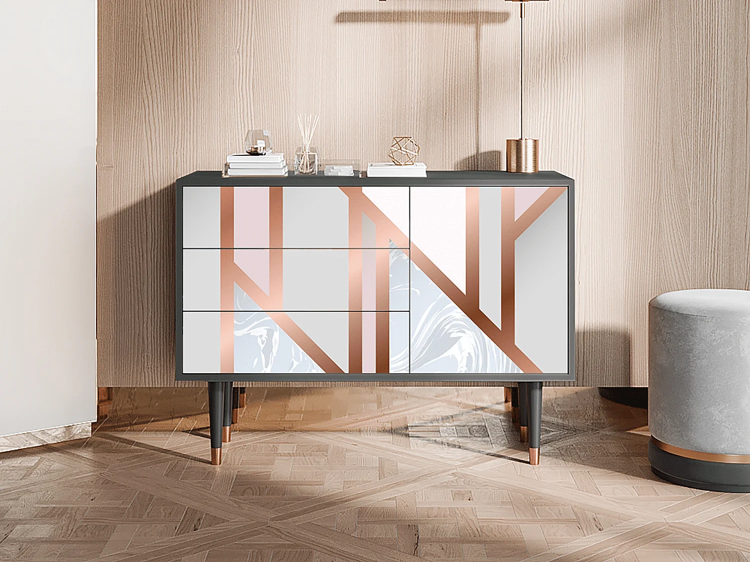 Credenza - 115х84х41 cm - S3 - Champagne Story, Antracite