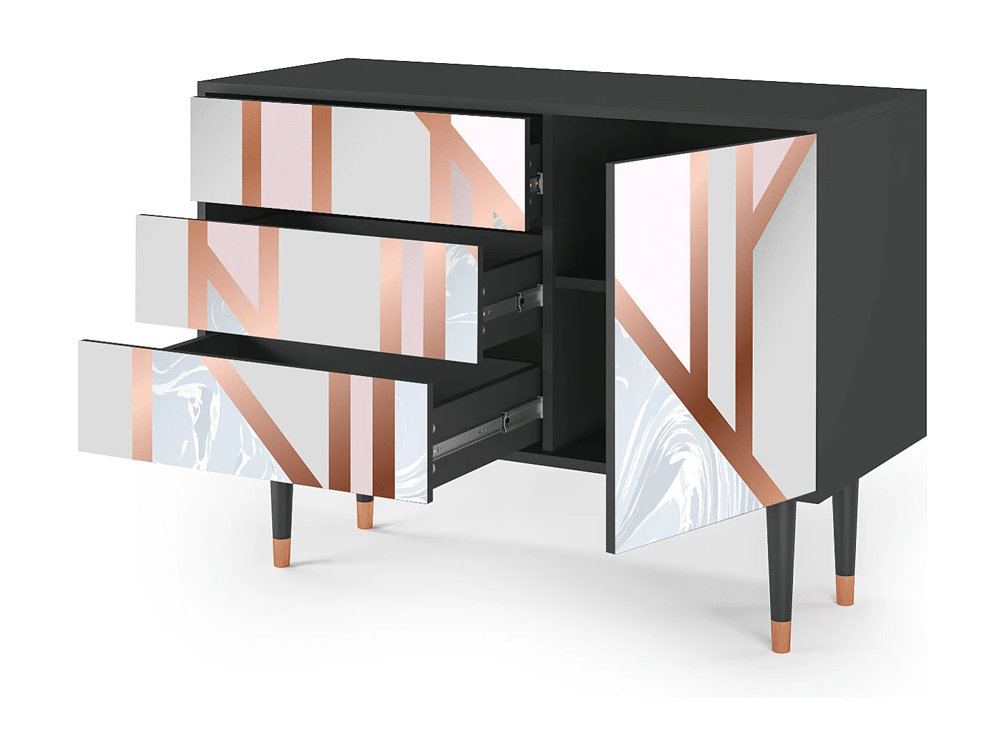 Credenza - 115х84х41 cm - S3 - Champagne Story, Antracite