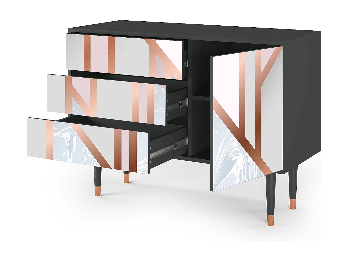 Buffet - 115х84х41 cm - S3 - Champagne Story, Anthracite