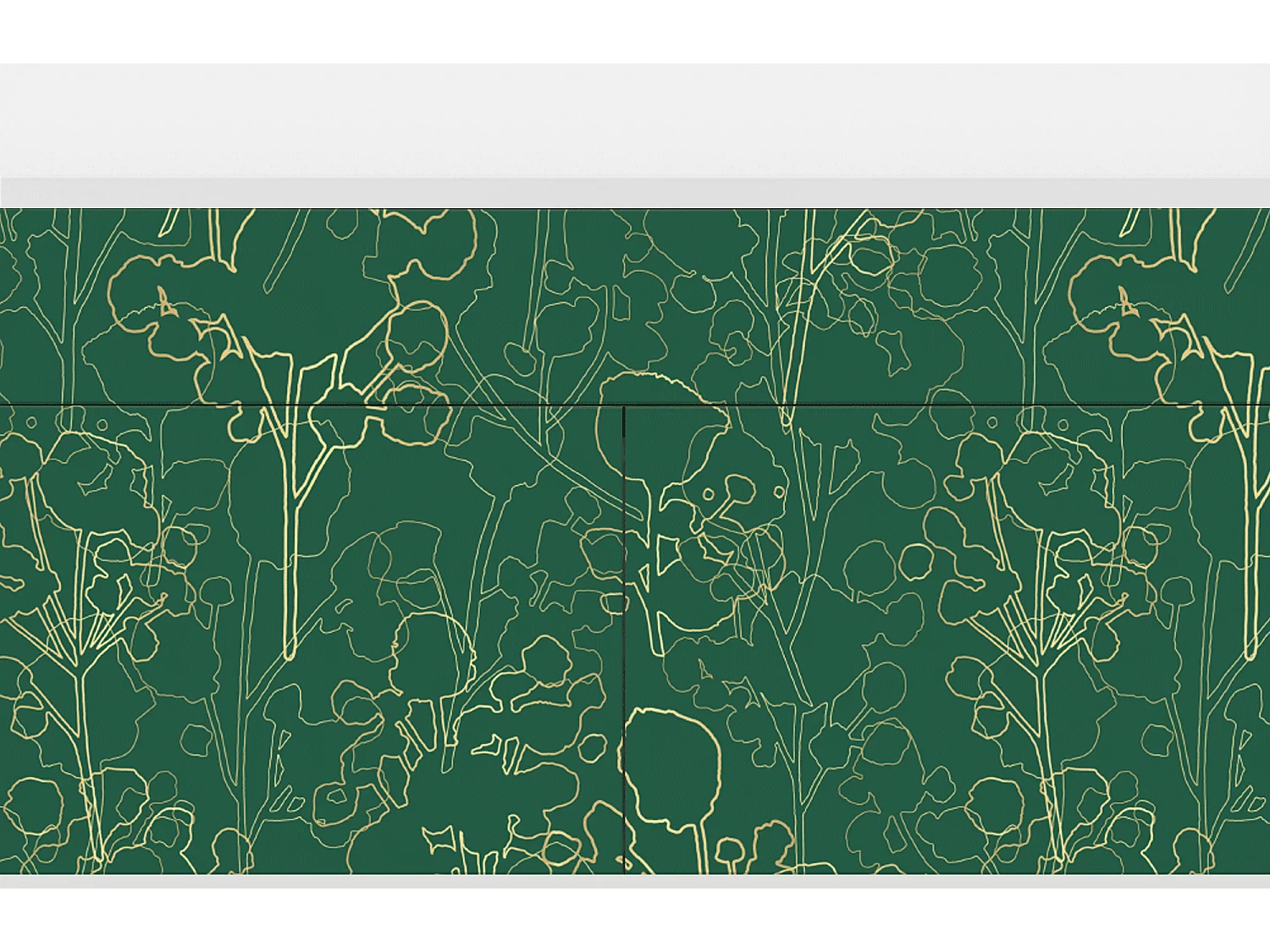 Kredens - 115x85x48 cm - BS4 - Emerald Forest, Biały