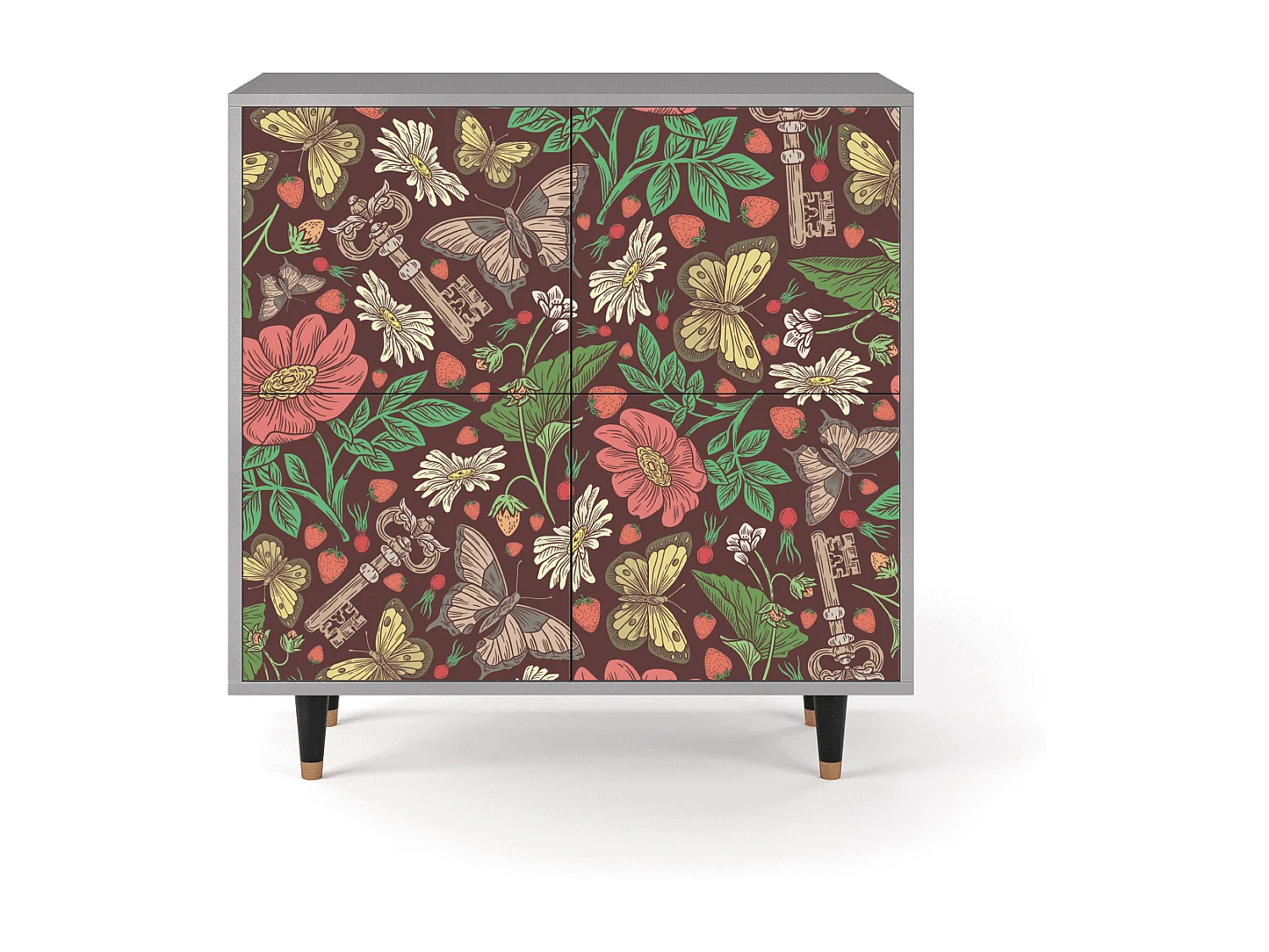 Credenza - 94x96x48 cm - BS3 - Alice in Wonderland, Grigio