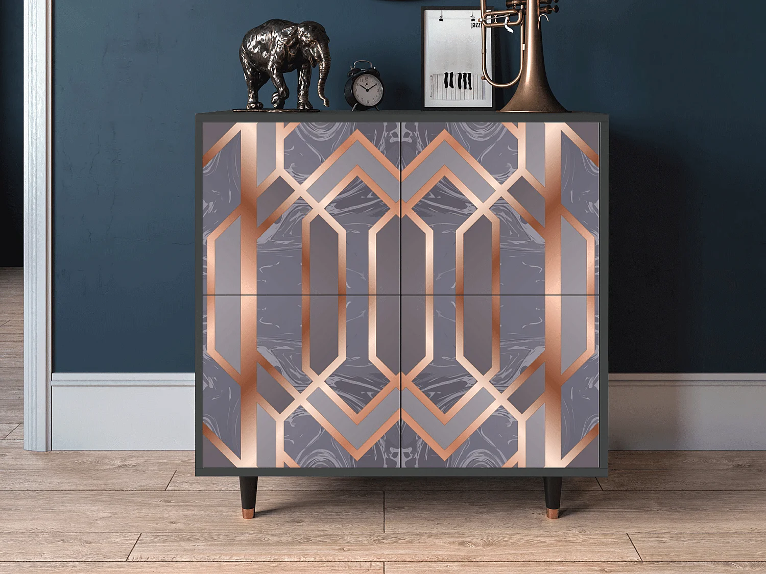 Buffet - 94x96x48 cm - BS3 - Taupe Anatomy, Anthracite
