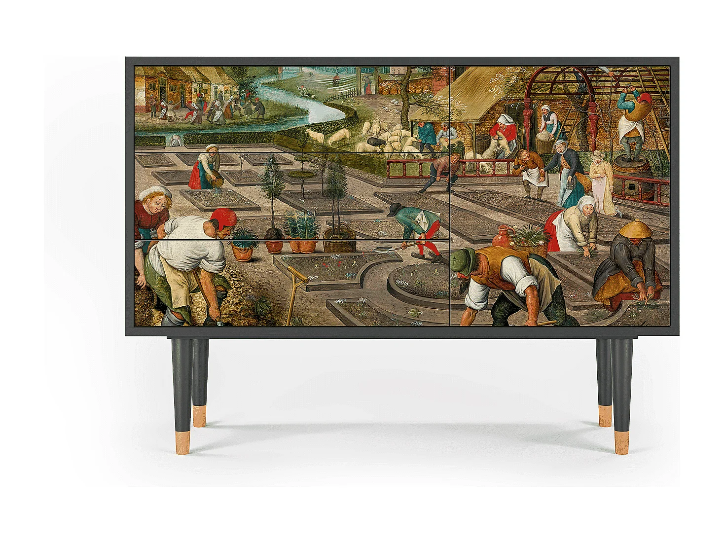 Kredens - 115х84х41 cm - S3 - The Younger - Spring, Antracyt