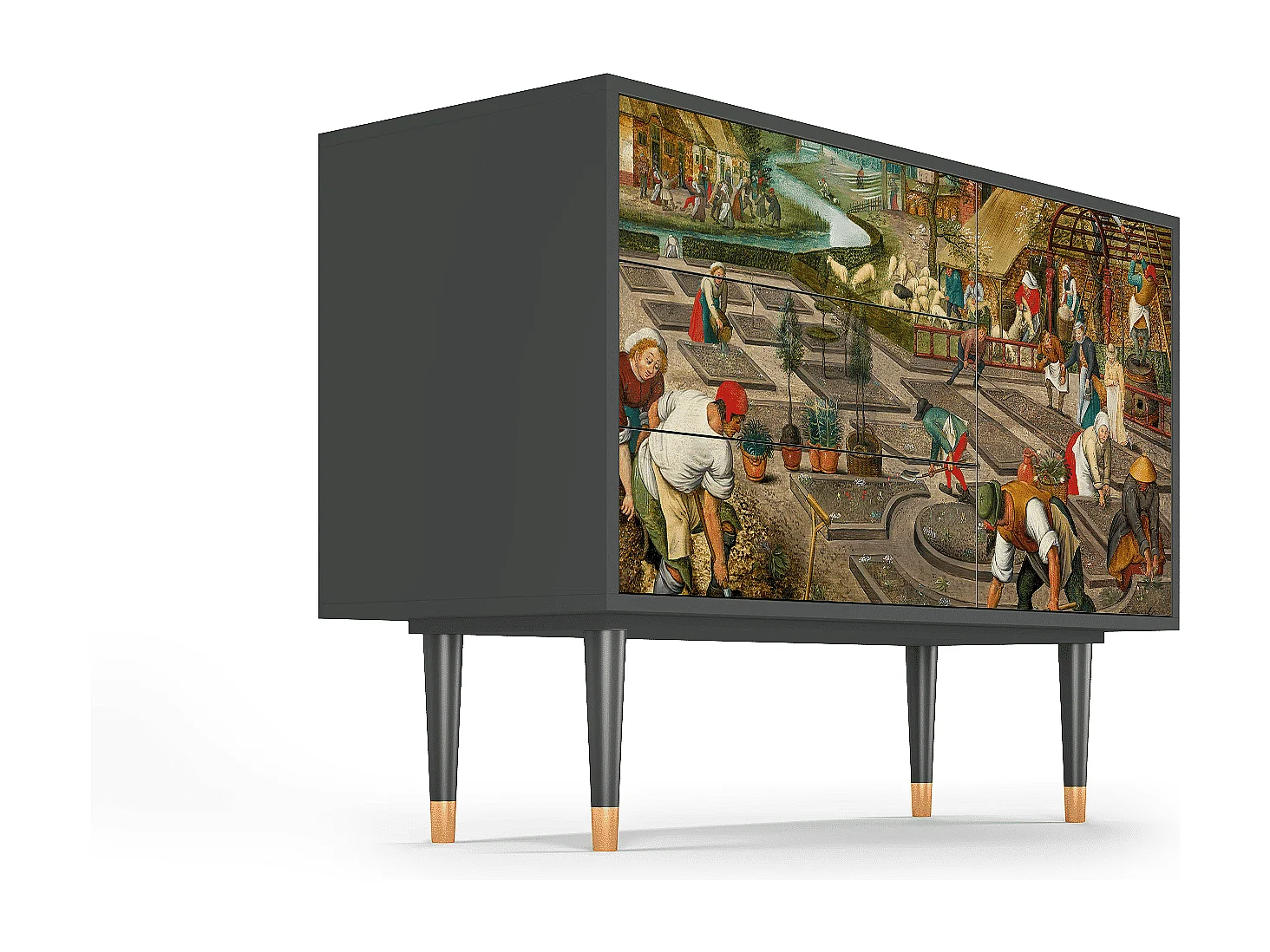 Kredens - 115х84х41 cm - S3 - The Younger - Spring, Antracyt