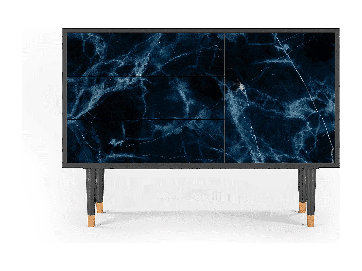 Kredens - 115х84х41 cm - S3 - Deep Ocean, Antracyt