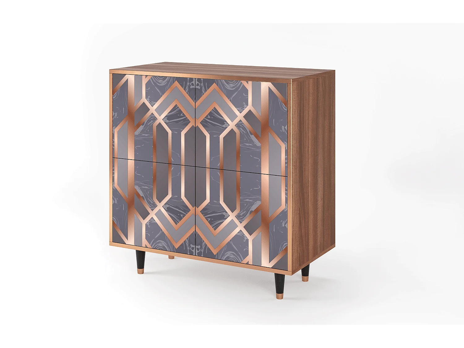 Buffet - 94x96x48 cm - BS3 - Taupe Anatomy, Noyer