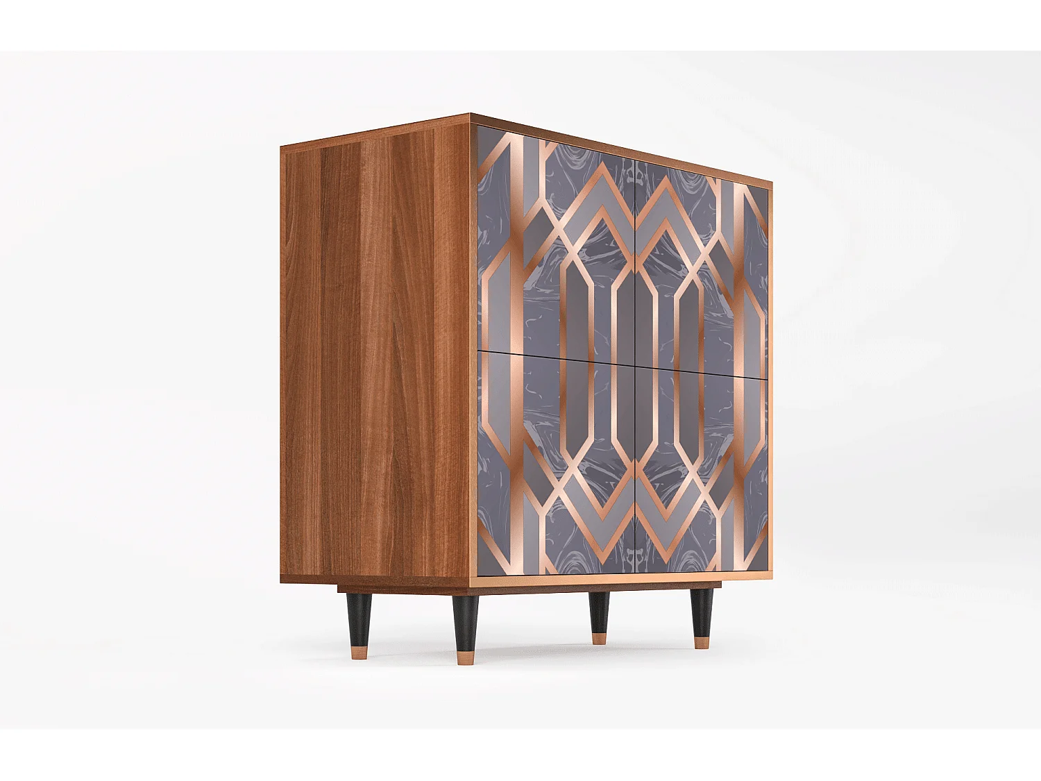 Buffet - 94x96x48 cm - BS3 - Taupe Anatomy, Noyer