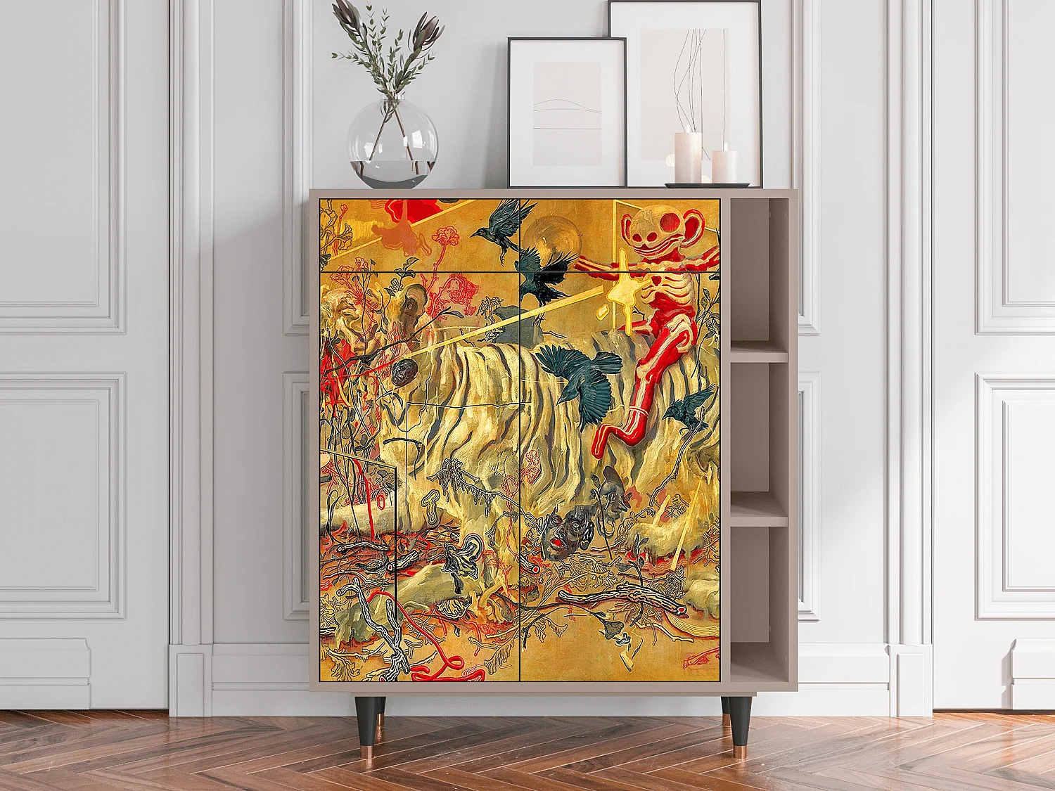 Sideboard - 96х110х41 cm - BS6 - Blood by James Jean, Latte