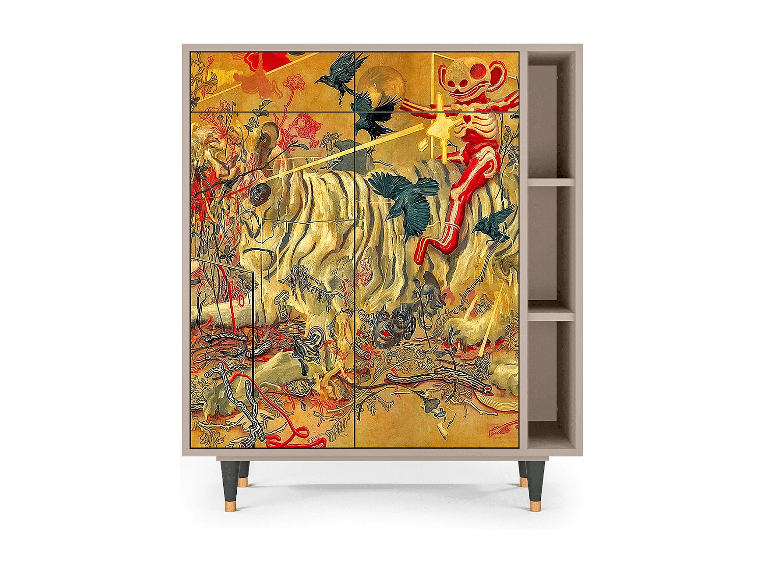 Sideboard - 96х110х41 cm - BS6 - Blood by James Jean, Latte
