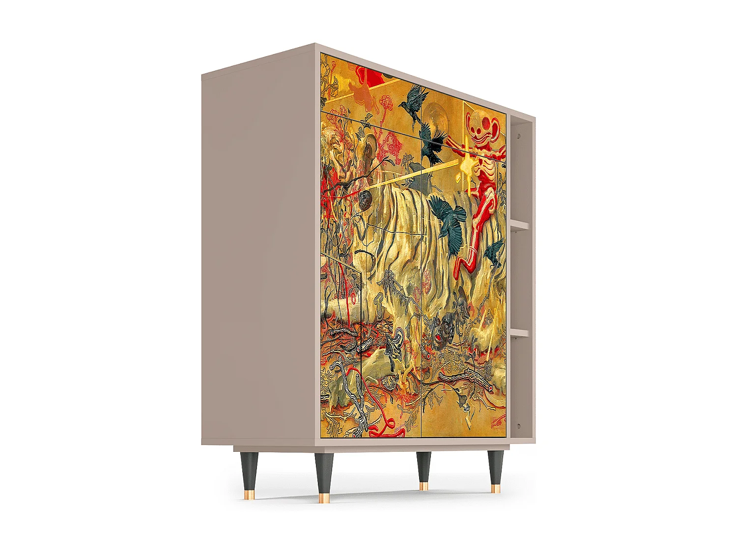 Sideboard - 96х110х41 cm - BS6 - Blood by James Jean, Latte