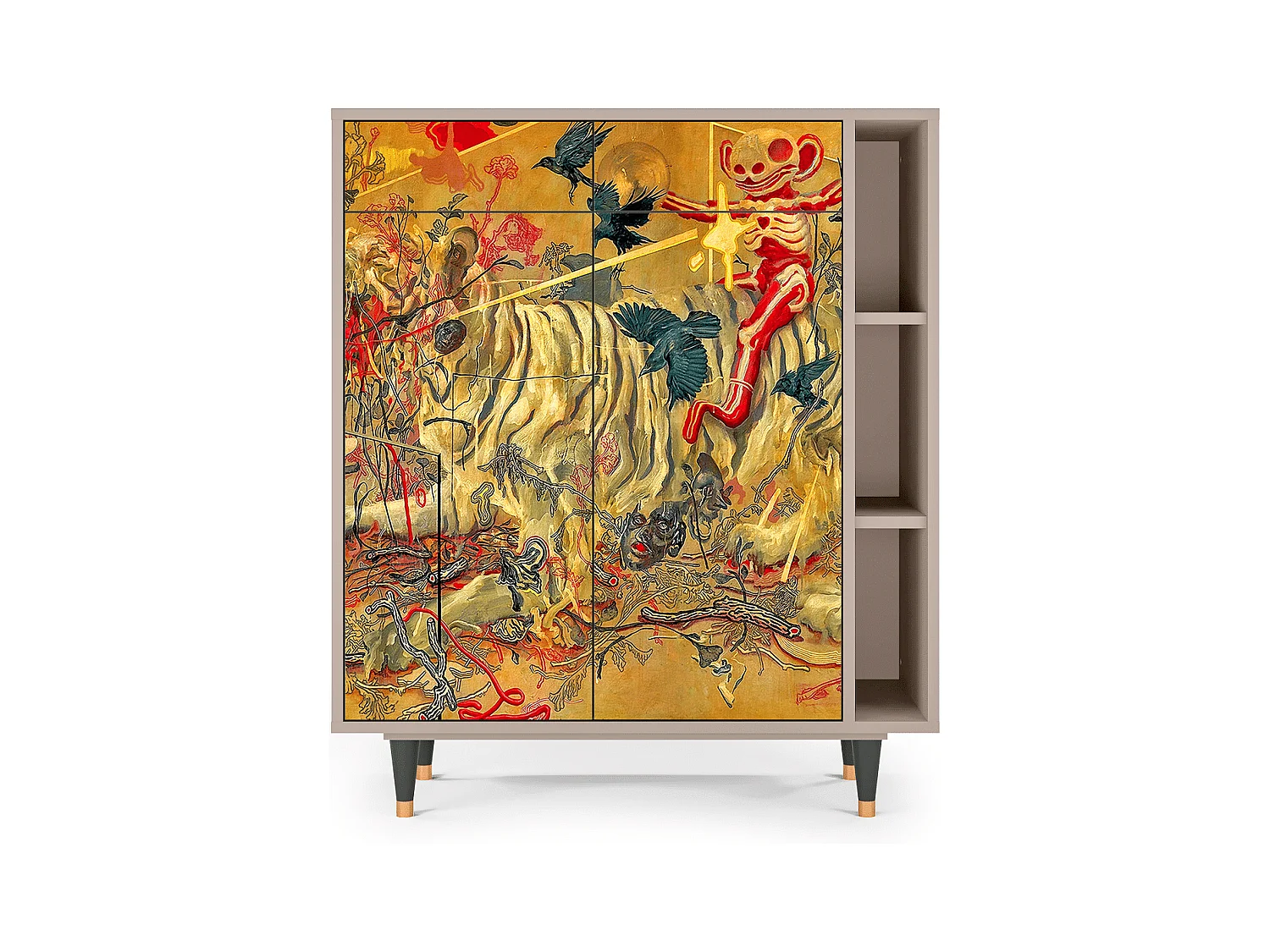 Kredens - 96х110х41 cm - BS6 - Blood by James Jean, Latte