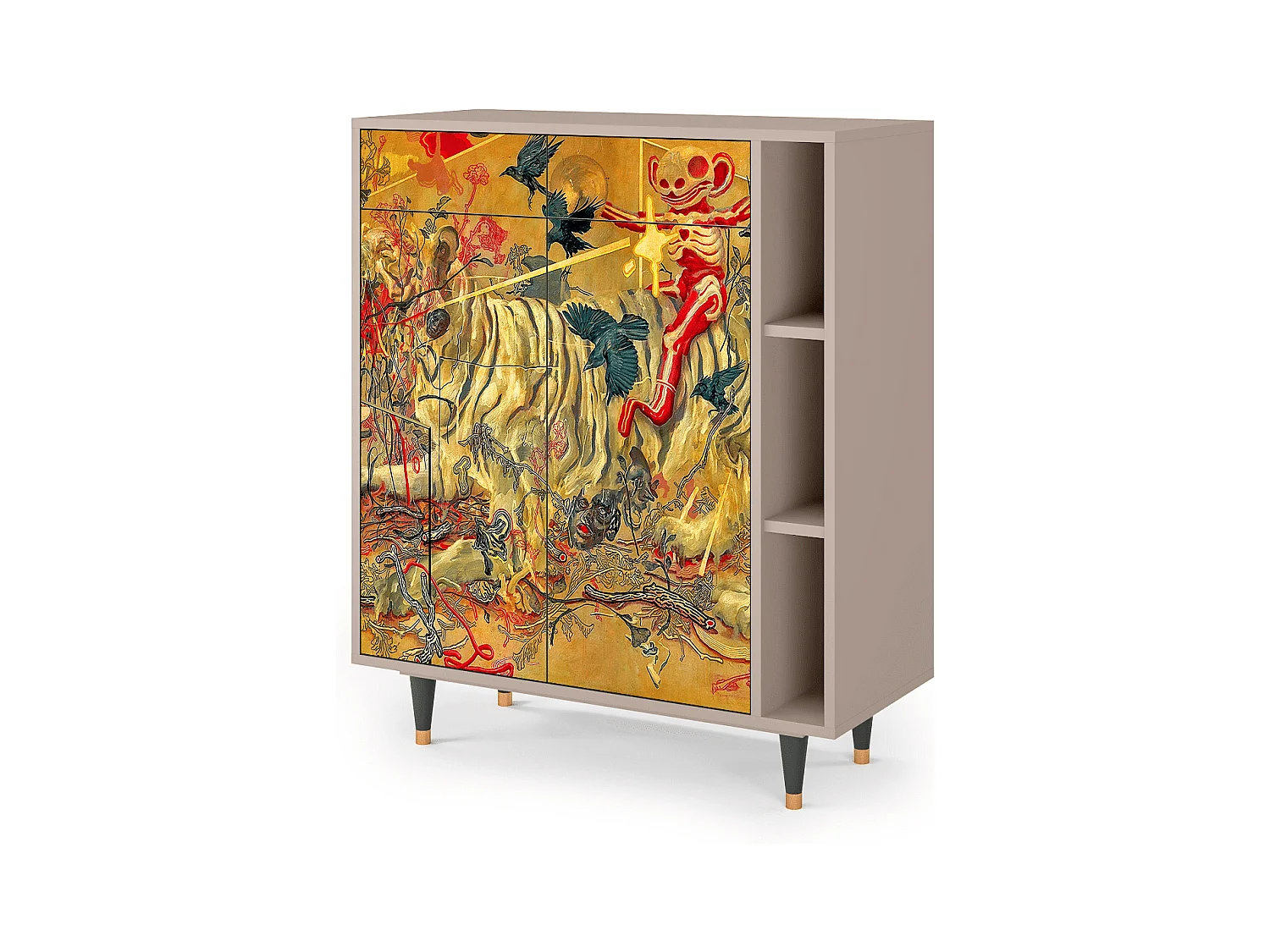 Kredens - 96х110х41 cm - BS6 - Blood by James Jean, Latte