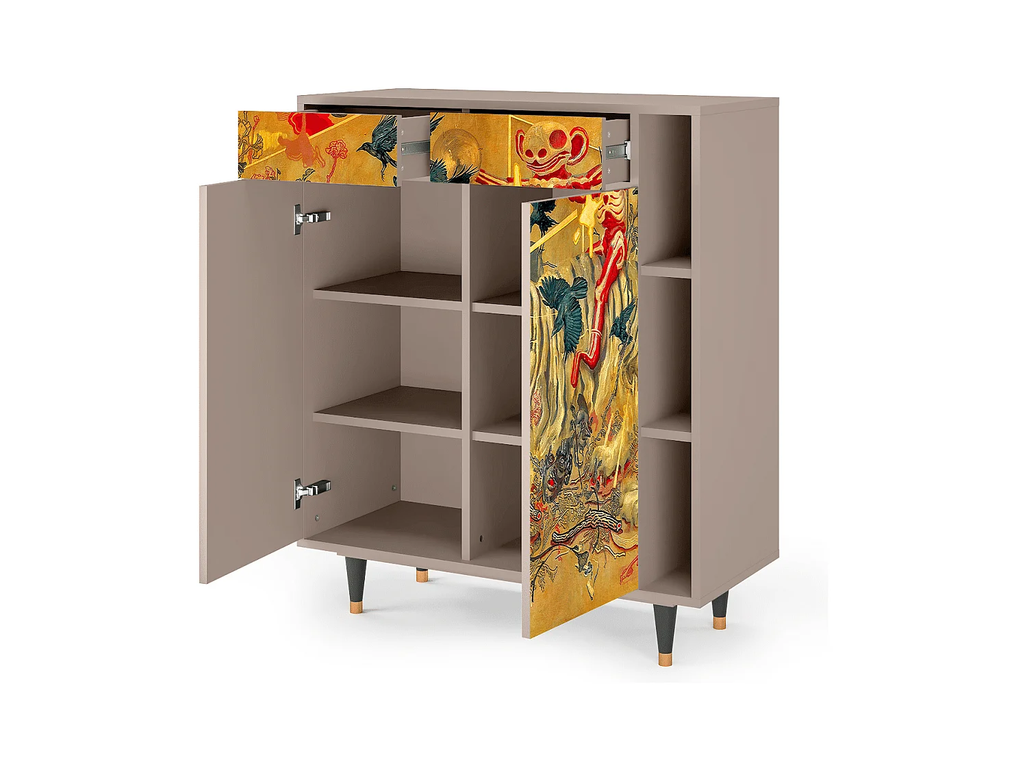 Kredens - 96х110х41 cm - BS6 - Blood by James Jean, Latte