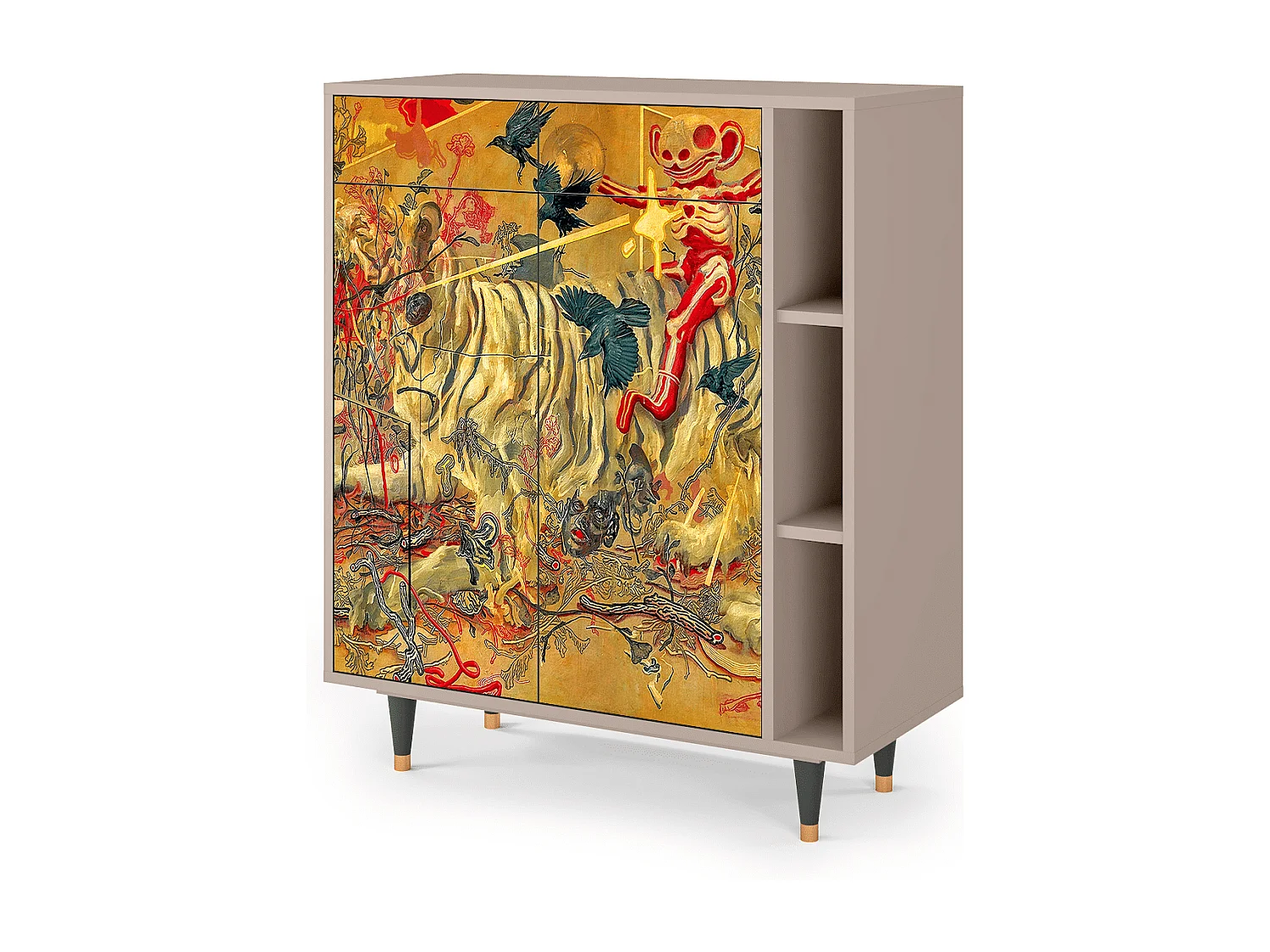 Kredens - 96х110х41 cm - BS6 - Blood by James Jean, Latte