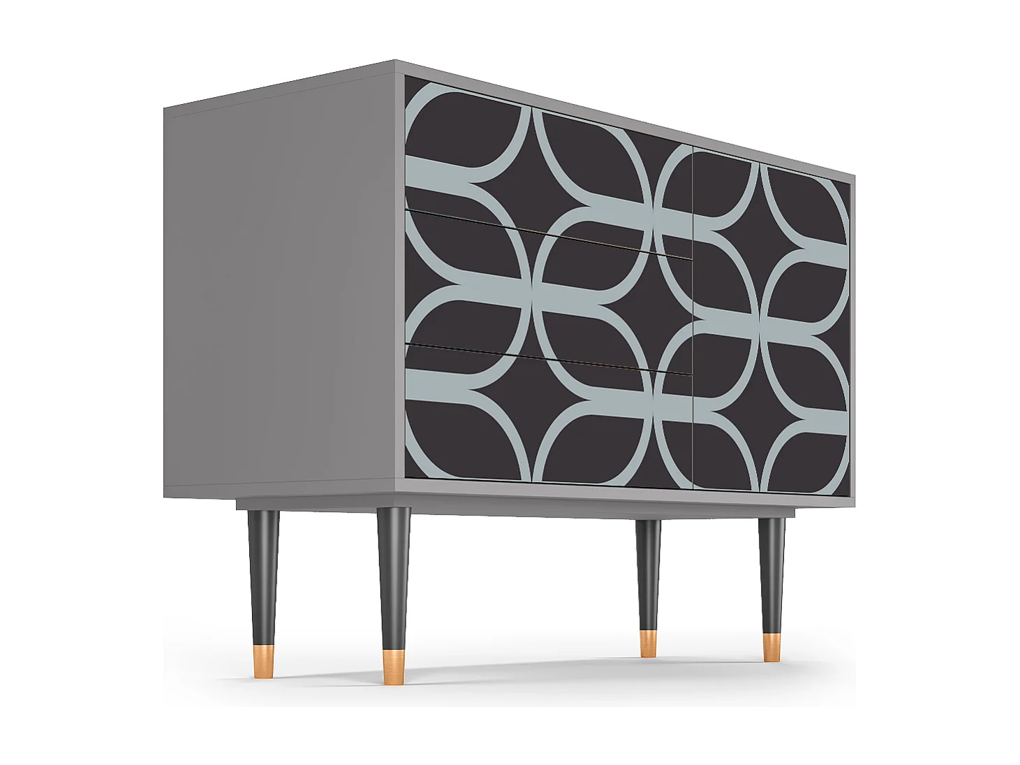 Buffet - 115х84х41 cm - S3 - Braided Blue, Gris