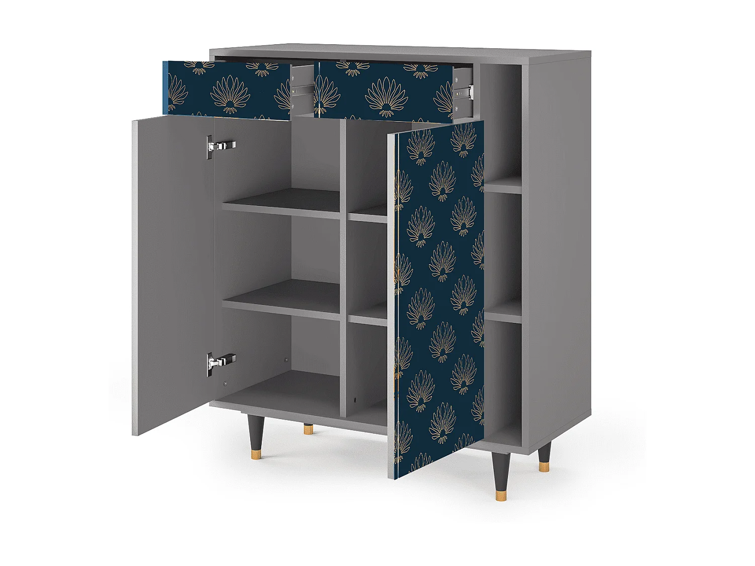 Sideboard - 96х110х41 cm - BS6 - Blue Lotus, Grau