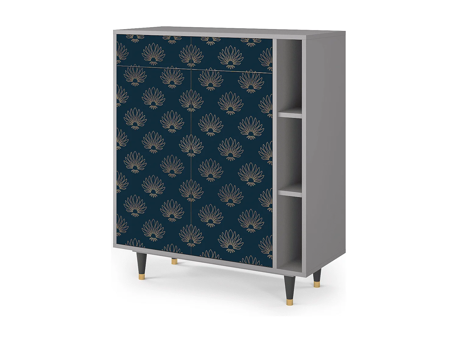 Credenza - 96х110х41 cm - BS6 - Blue Lotus, Grigio