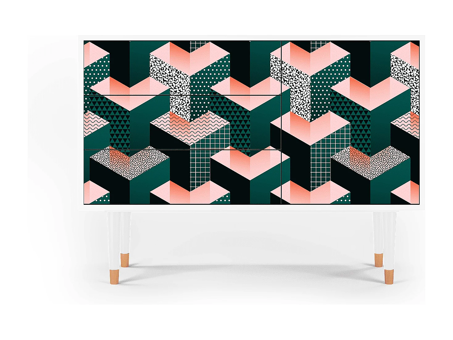 Buffet - 115х84х41 cm - S3 - Geometric Madness, Blanc