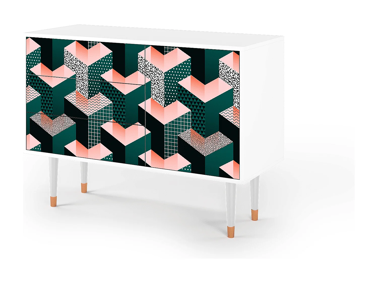Credenza - 115х84х41 cm - S3 - Geometric Madness, Bianco