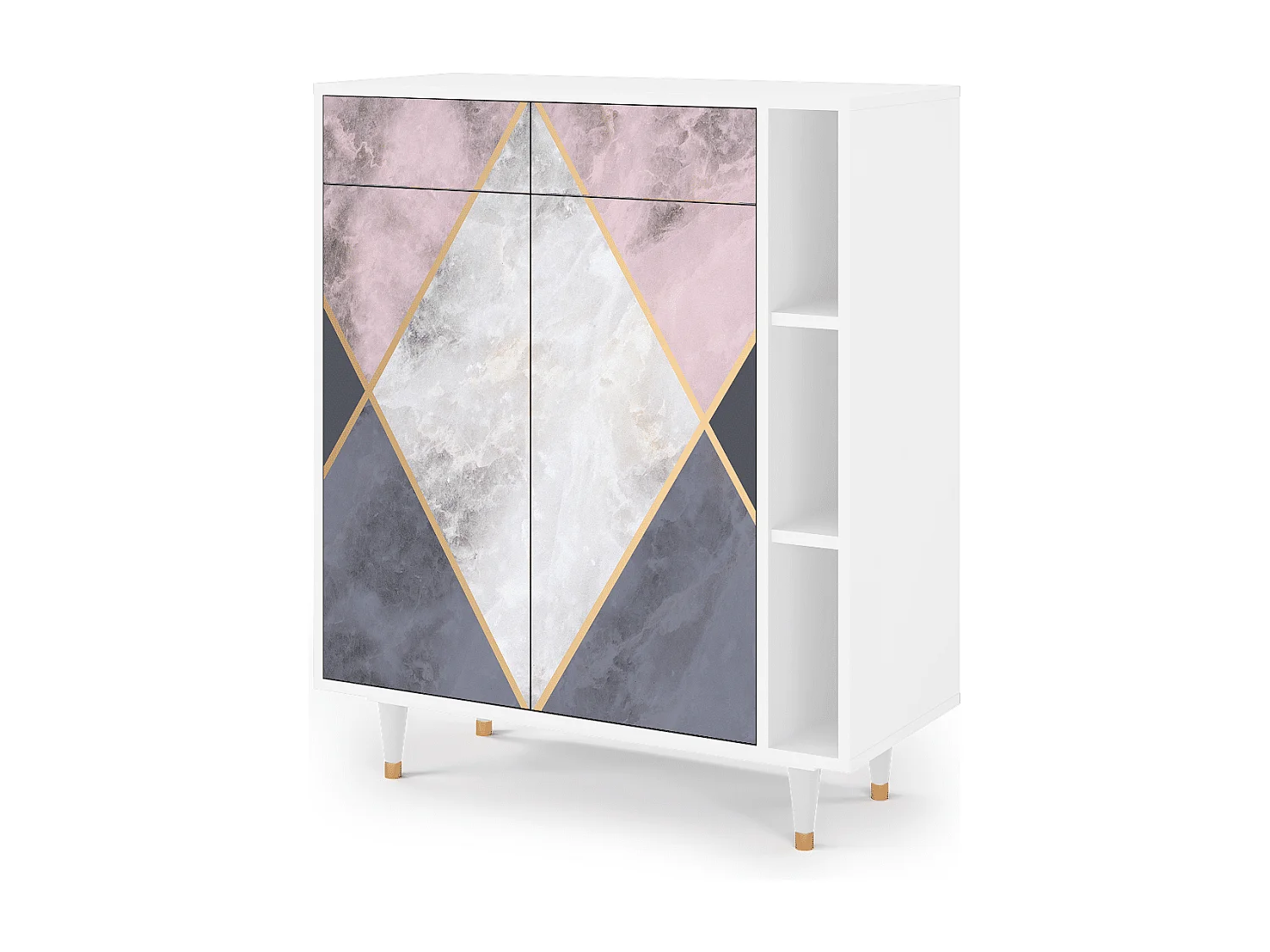 Kredens - 96х110х41 cm - BS6 - Ideal Harmony, Biały