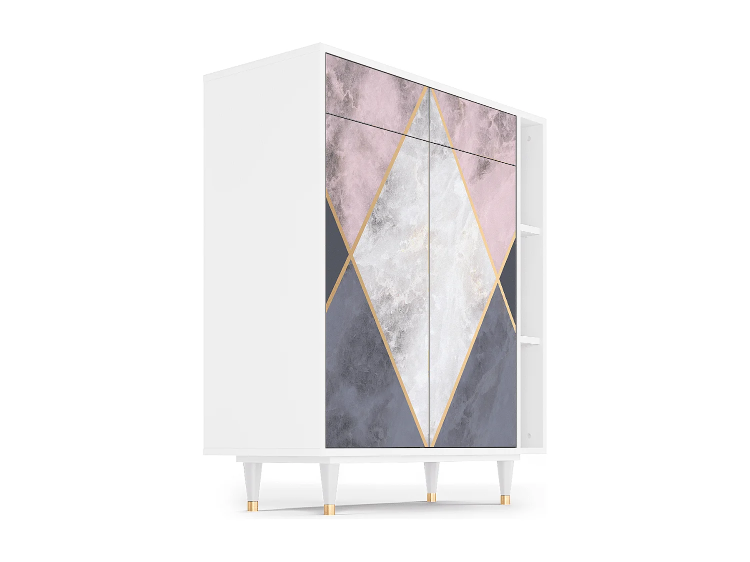 Kredens - 96х110х41 cm - BS6 - Ideal Harmony, Biały