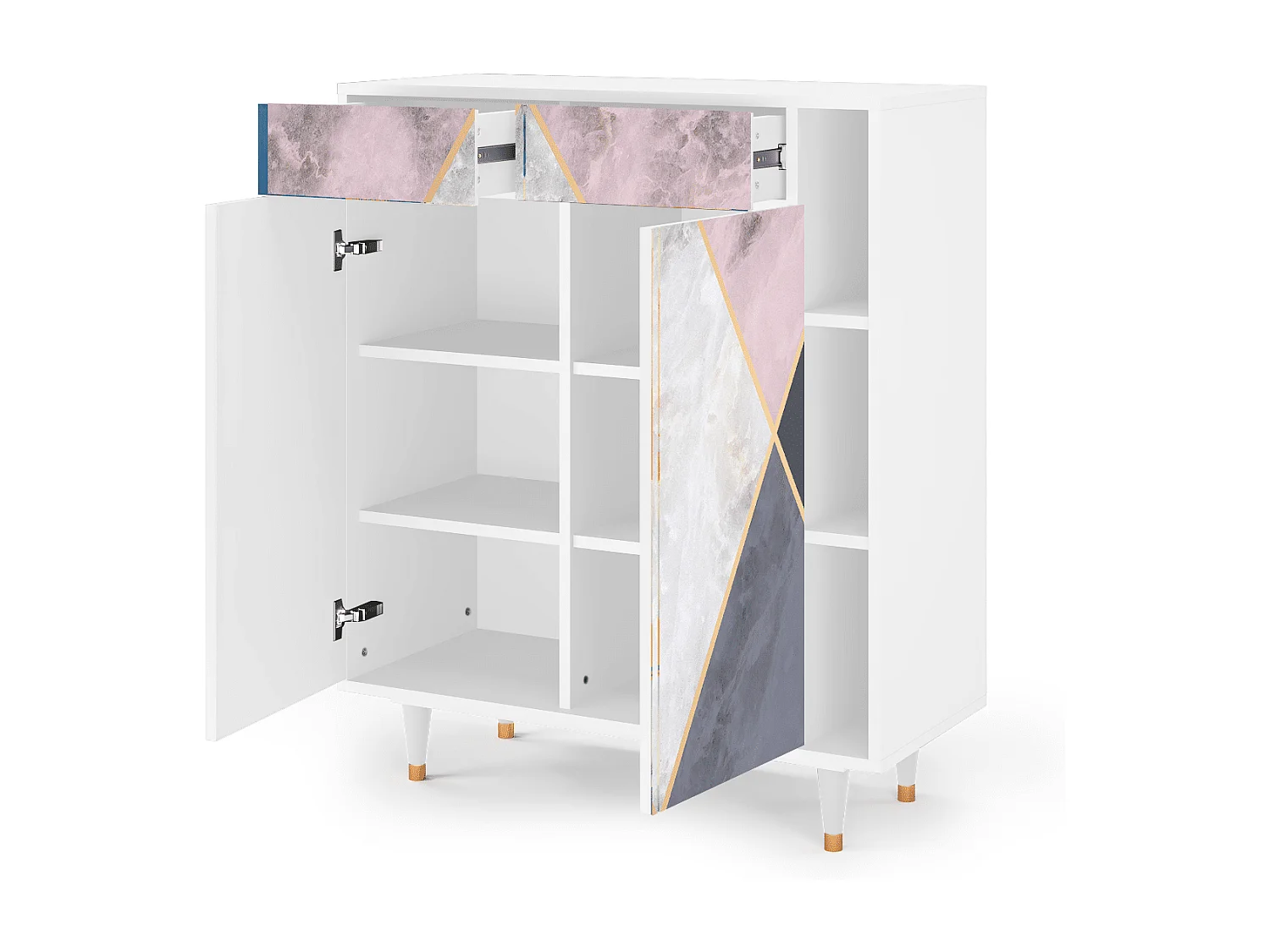 Kredens - 96х110х41 cm - BS6 - Ideal Harmony, Biały